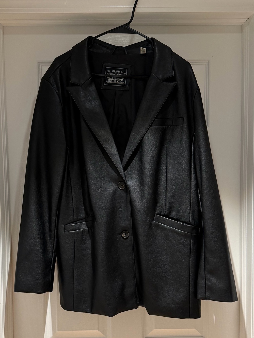 Levi’s Single Breasted Faux Leather Blazer